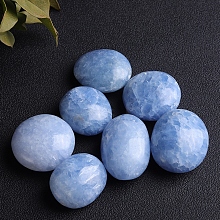 Natural Celestite/Celestine Palm Stones PW-WG52452-01