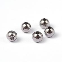 Round 202 Stainless Steel Beads STAS-O091-A-04P