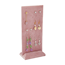 40-Hole Velvet Covered Wood Earring Display Stands EDIS-WH0012-23