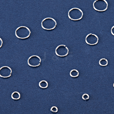 50Pcs 5 Styles 925 Sterling Silver Open Jump Rings STER-BBC0006-19-1