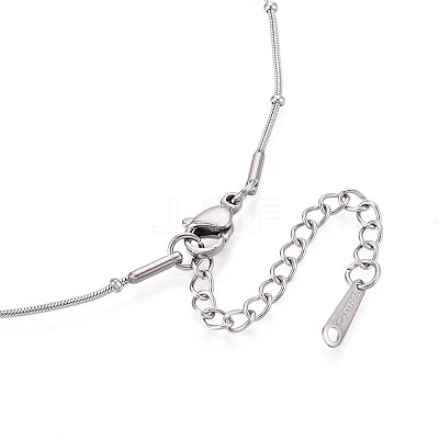 1MM 304 Stainless Steel Satellite Chain Necklaces NJEW-N058-07A-P-1