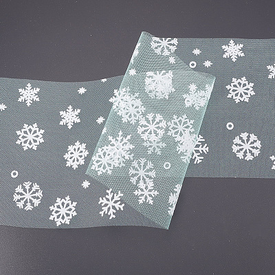 Snowflake Deco Mesh Ribbons OCOR-P010-G11-1
