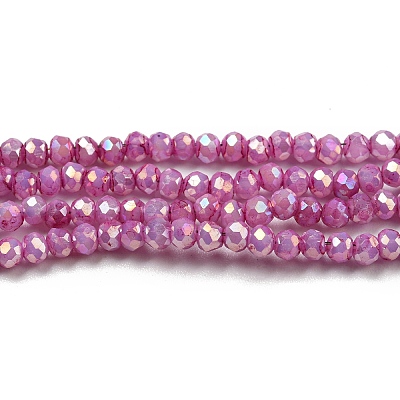 Opaque Baking Paint Glass Beads Strands DGLA-F002-03G-1