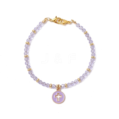 Imitation Austrian Crystal Beads Stretch Bracelets BJEW-JB11571-1