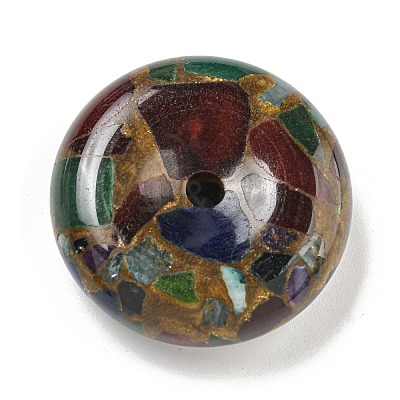 Synthetic Gold Clinquant Stone Pendants G-P549-03-1
