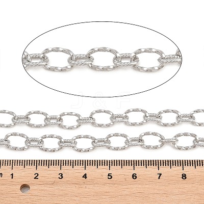 304 Stainless Steel Twisted Oval Link Chains CHS-H118-12P-1
