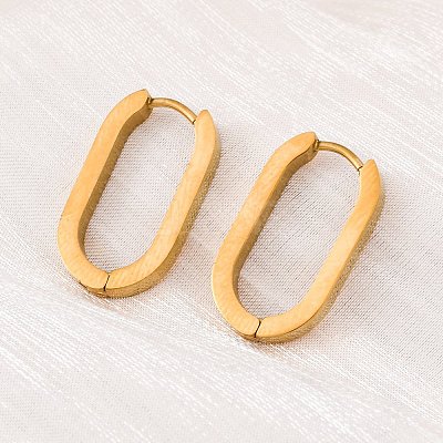 PVD Vacuum Plating 304 Stainless Steel Huggie Hoop Earrings X-STAS-S103-21G-1
