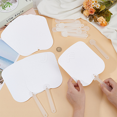 Fan Plastic Heat Transfer Blanks DIY-WH0580-53-1