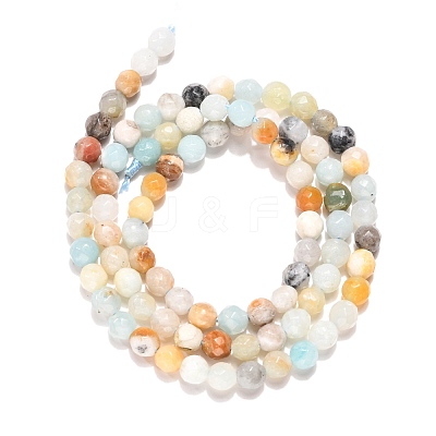 Natural Flower Amazonite Beads Strands G-G545-06-1