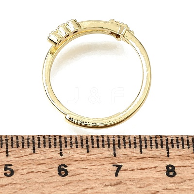Brass Micro Pave Clear Cubic Zirconia Finger Rings for Women CU-CBAE7DF-12G-03-1