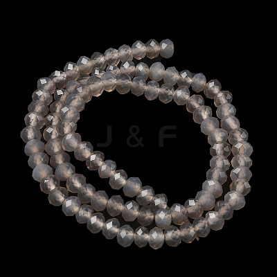 Natural Grey Agate Bead Strands G-D344-A19-03-1