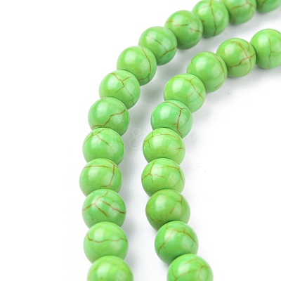 Synthetic Turquoise Beads Strands TURQ-G106-8mm-02B-1