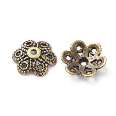 Tibetan Style Alloy Bead Caps MLF10883Y-NF-1