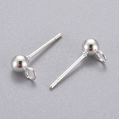 304 Stainless Steel Stud Earring Findings STAS-G137-17S-1