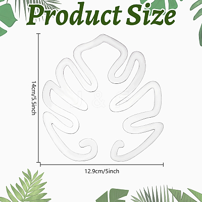 Leaf Shape Acrylic Plant Growth Fixator DIY-WH0430-933B-1
