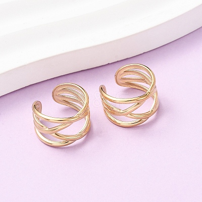 304 Stainless Steel C-Shaped Cuff Earrings EJEW-K268-86G-1