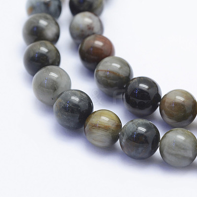 Natural Hawk's Eye Beads Strands G-L478-01-8mm-1
