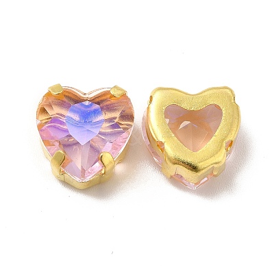 Moonlight Effect Heart Sew on Rhinestone GLAA-P055-05B-G03-1