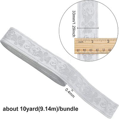 Ethnic Style Embroidery Polycotton Ribbons OCOR-WH0066-21A-1