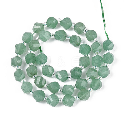 Natural Green Aventurine Beads Strands G-T144-24A-01-1