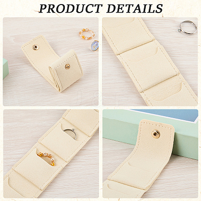 1Pc PU Leather Jewelry Rolls ABAG-CL0001-43D-1
