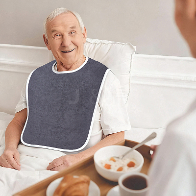 Polyester Adult Bibs for Elderly Women Men AJEW-WH20070-234-1