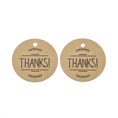 Thank You Theme Kraft Paper Jewelry Display Paper Price Tags CDIS-K004-01I-1