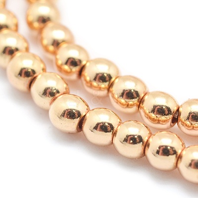 Electroplate Non-magnetic Synthetic Hematite Beads Strands G-L485-01A-LG-1