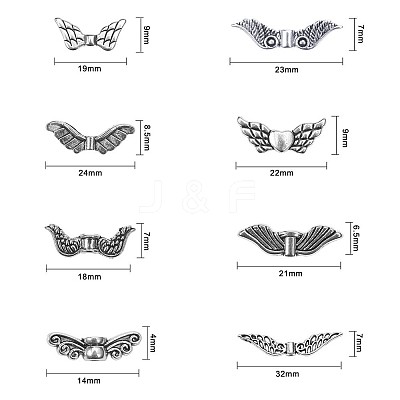 Tibetan Style Alloy Beads TIBEB-YW0001-01-1