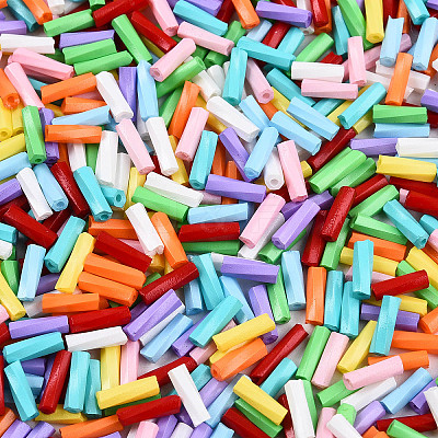 Baking Paint Glass Twist Bugle Beads SEED-N007-24A-1