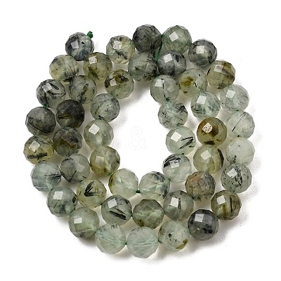 Natural Prehnite Beads Strands G-G457-8mm-03F-02-1