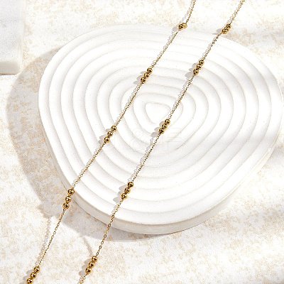 304 Stainless Steel Satellite Chains Necklaces NJEW-SW00053-1