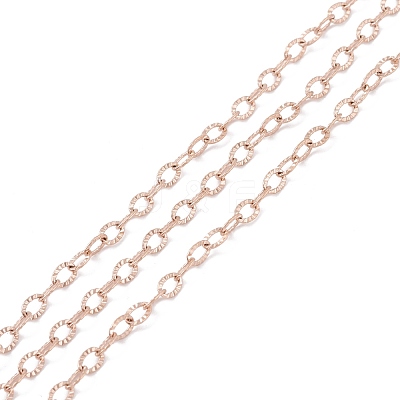 Ion Plating(IP) 304 Stainless Steel Textured Cable Chains CHS-H007-05RG-1