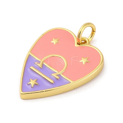 Brass Enamel Pendants KK-Z077-01G-03-1