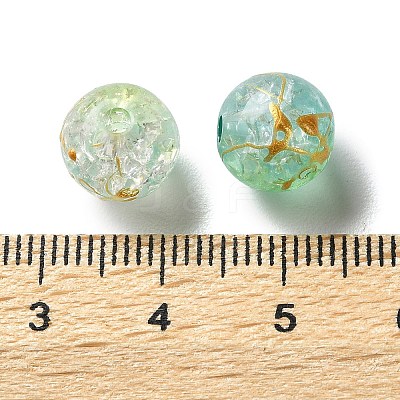 Transparent Crackle Acrylic Beads DACR-D300-01E-10mm-1