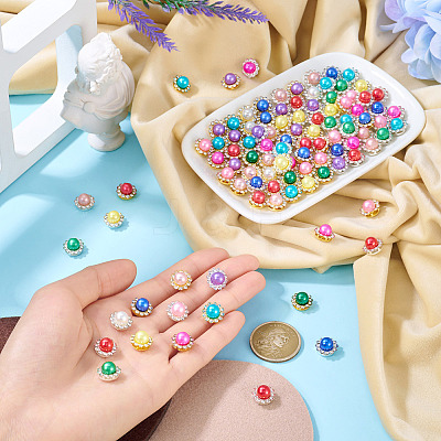 200Pcs 20 Colors Alloy Rhinestone Cabochons FIND-TA0006-32-1