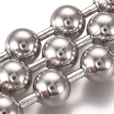 Tarnish Resistant 304 Stainless Steel Ball Chains CHS-E021-13M-P-1