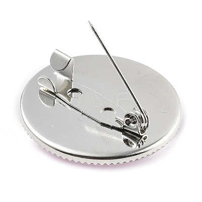 Breast Cancer Awareness Ribbon Glass Brooches LS-JEWB-L019-01C-1