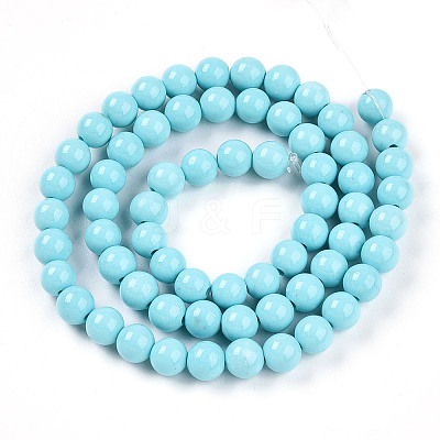 Synthetic Turquoise Beads Strands G-A255-A04-02B-1