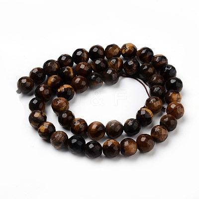 Natural Tiger Eye Beads Strands G-Q462-84-4mm-1