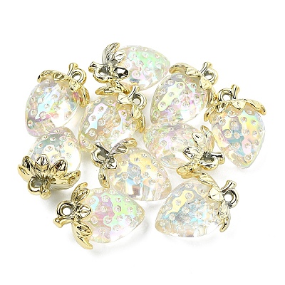 10Pcs Transparent Acrylic Pendants MACR-YW0003-61A-1