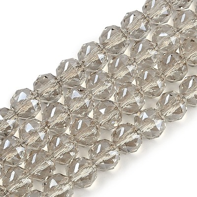 Transparent Electroplate Glass Beads Strands EGLA-N002-34C-M01-1