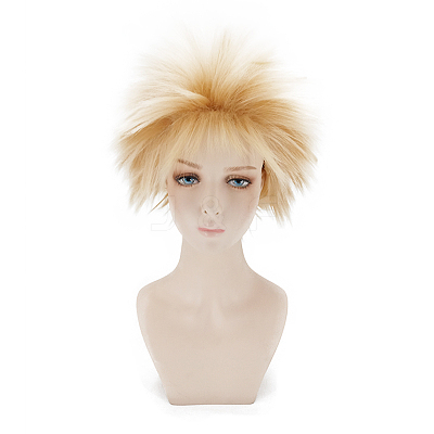 Short Blonde Wavy Cosplay Party Wigs OHAR-I015-03-1