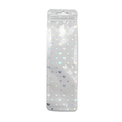 Rectangle Glitter Holographic Plastic Yin-yang Zip Top Gift Bags OPP-E004-01C-B02-1