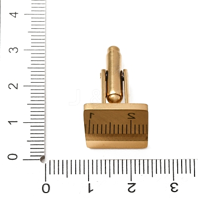 Square 201 Stainless Steel Swank Cuff Links SA-CBAE2BD-01G-A-1