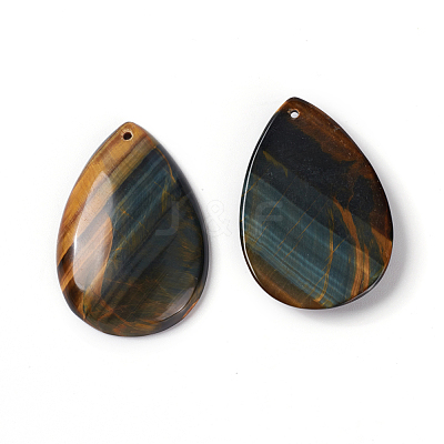 Natural Tiger Eye Pendants G-E510-02A-1
