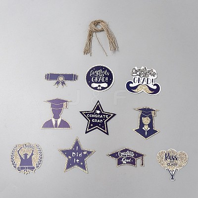 Graduation Season Paper Hanging Banners for Party Decorations AJEW-WH0696-558A-1