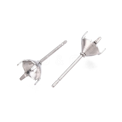 Non-Tarnish 316 Surgical Stainless Steel Stud Earring Setting STAS-S117-023B-1