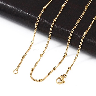 304 Stainless Steel Chain Necklaces MAK-L015-40G-1