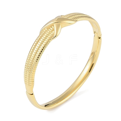 304 Stainless Steel X Hinged Bangles for Women BJEW-C071-12G-1